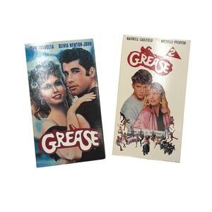 Grease and Grease 2 VHS Tape Movie Set Paramount Pictures